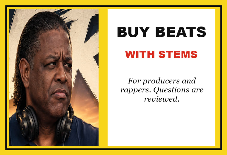 Buy instrumentals and stems on YouTube card